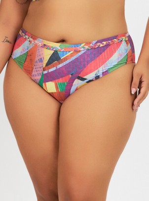 Biquíni Calcinha Tanga Média Estampada