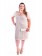 Vestido Plus Size Nude Cetim Com Renda