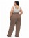 Calça Feminina Plus Size Wide Leg Sarja Com Cordão
