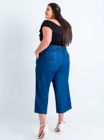 Pantalona curta shop plus size