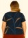 Blusa Feminina Plus Size Preta Folhagens