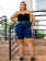 Bermuda Jeans Plus Size Com Elastano Ciclista