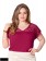 Blusa Plus Size Preta Viscose com Renda