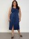 Vestido Plus Size Jeans Midi Com Fenda