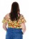 Blusa Plus Size Ciganinha Floral