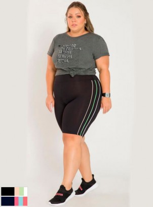 Bermuda Ciclista Feminina Plus Size Fitness