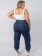 Calça Feminina Plus Size Jogger Azul Jeans