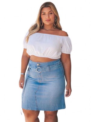 Saia Plus Size Curta Clochard