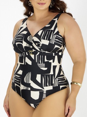 Maiô Modelador Plus Size Estampado