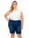 Bermuda Jeans Plus Size Com Elastano