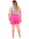 Shorts Feminino Plus Size Rosa Pink Liocel