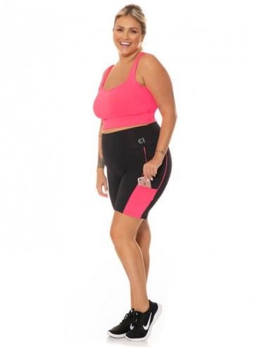 Bermuda Feminina Plus Size Power Fit