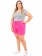 Shorts Feminino Plus Size Rosa Pink Liocel