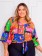 Blusa Plus Size Tropical Com Nó