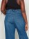 Calça Feminina Plus Size Wide Leg Jeans Tachas Laterais