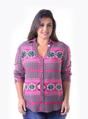 Camisa Plus Size Estampada