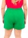 Shorts Feminino Plus Size Verde Liocel