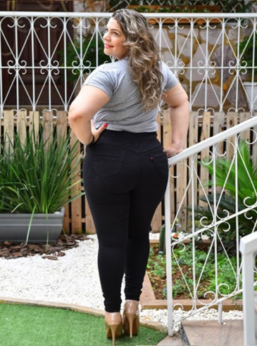 Calça Legging Plus Size Black Jeans