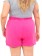 Shorts Feminino Plus Size Rosa Pink Liocel