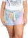 Shorts Tie Dye Plus Size em Sarja com Elastano