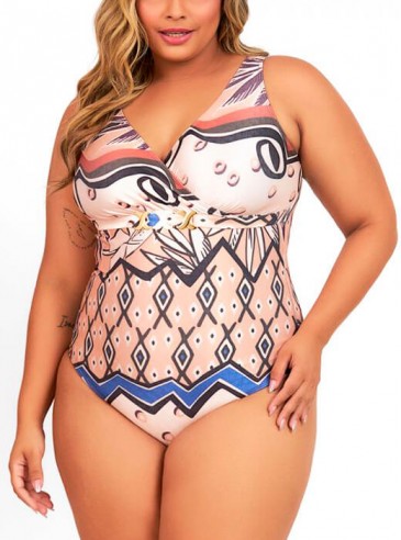 Maiô Modelador Plus Size Estampado Brasil Pop