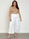 Calça Feminina Pantacourt Sarja Branco
