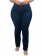 Calça Feminina Plus Size Reta, Alta, Bolso Bordado