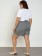 Shorts Feminino Plus Size Jeans Listrado