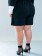 Short Saia Plus Size Alfaiataria Preto