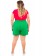 Shorts Feminino Plus Size Verde Liocel