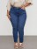 Calça Feminina Plus Size Skinny Com Metais